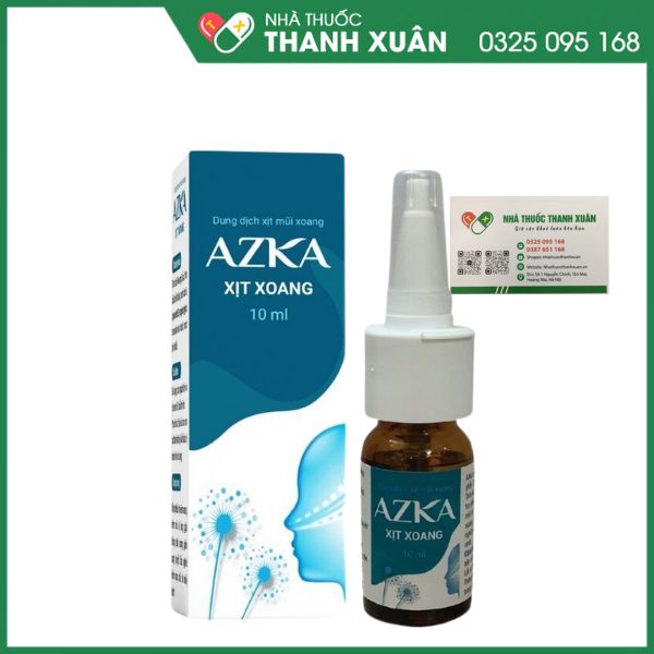 AZKA Xịt mũi xoang - Hỗ trợ điều trị viêm xoang, viêm mũi dị ứng